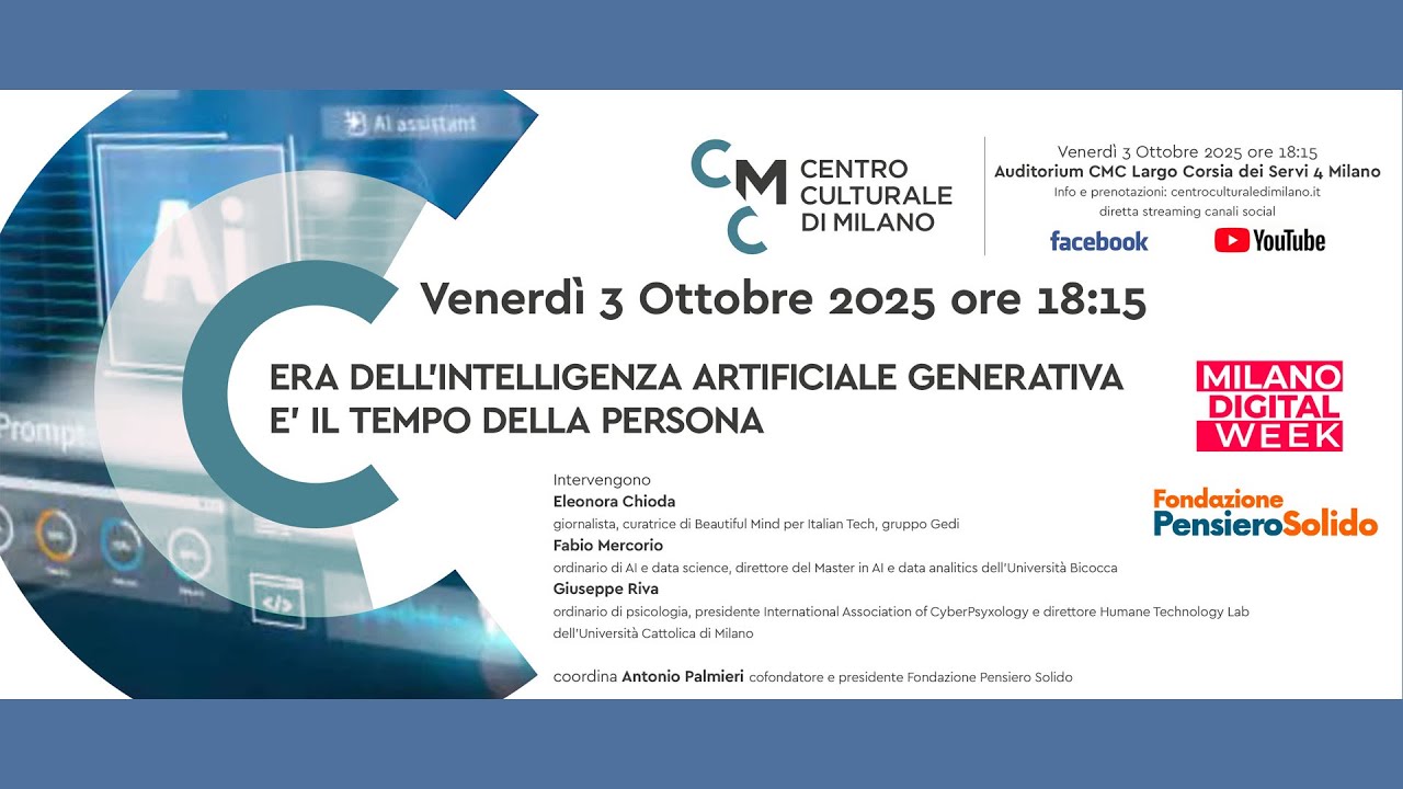 Era dell'intelligenza artificiale generativa. E' il tempo della persona