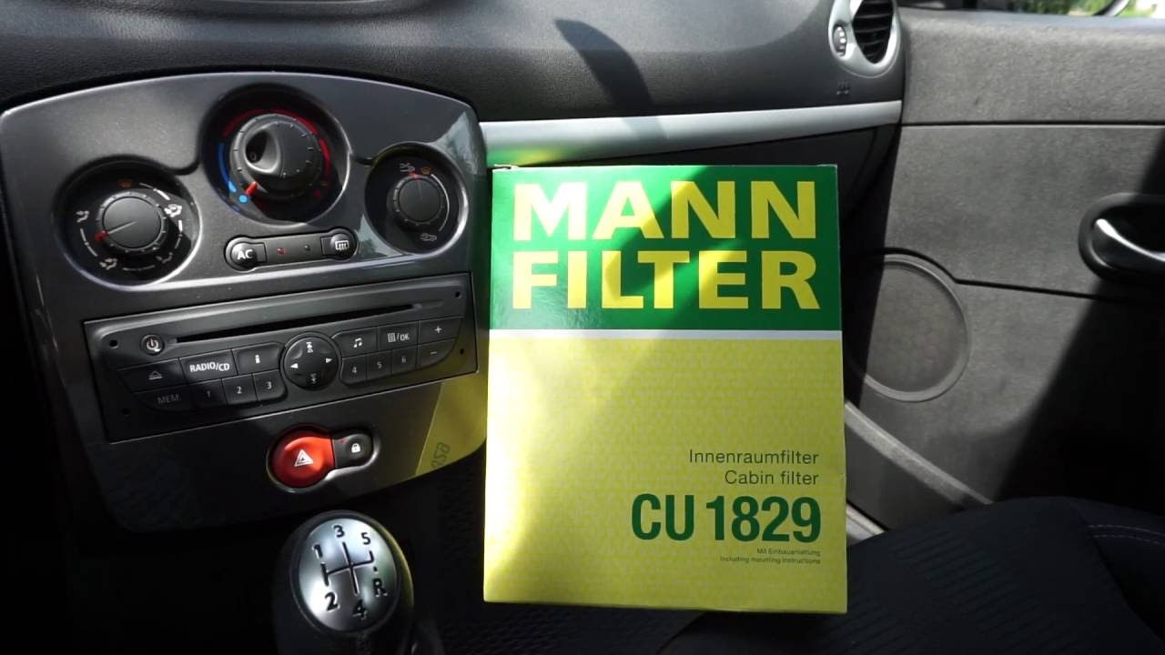 Cabin air filter replacement Renault Clio 3