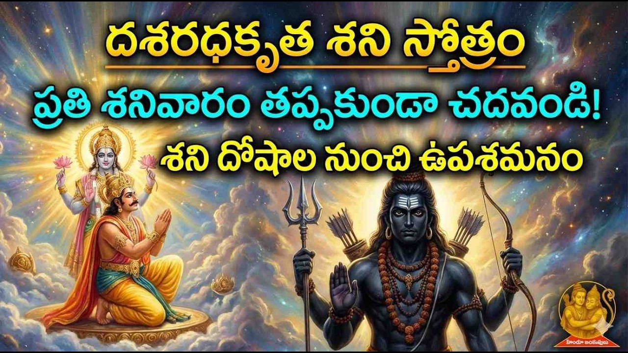 దశరధకృత శని స్తోత్రం | Saturday Worship For Shani Dosham | Telugu AI Devotional Song Hindu Banduvulu