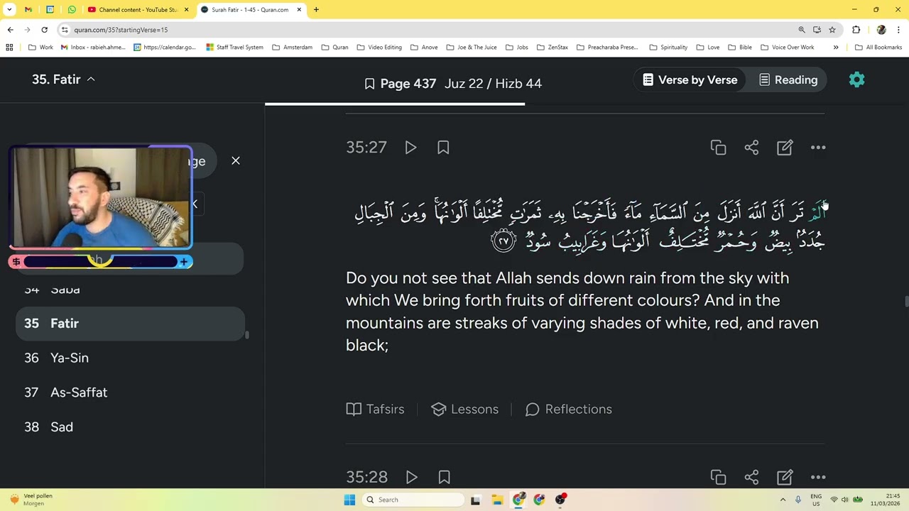 Quran in English - Verses  35:15 until 35:40