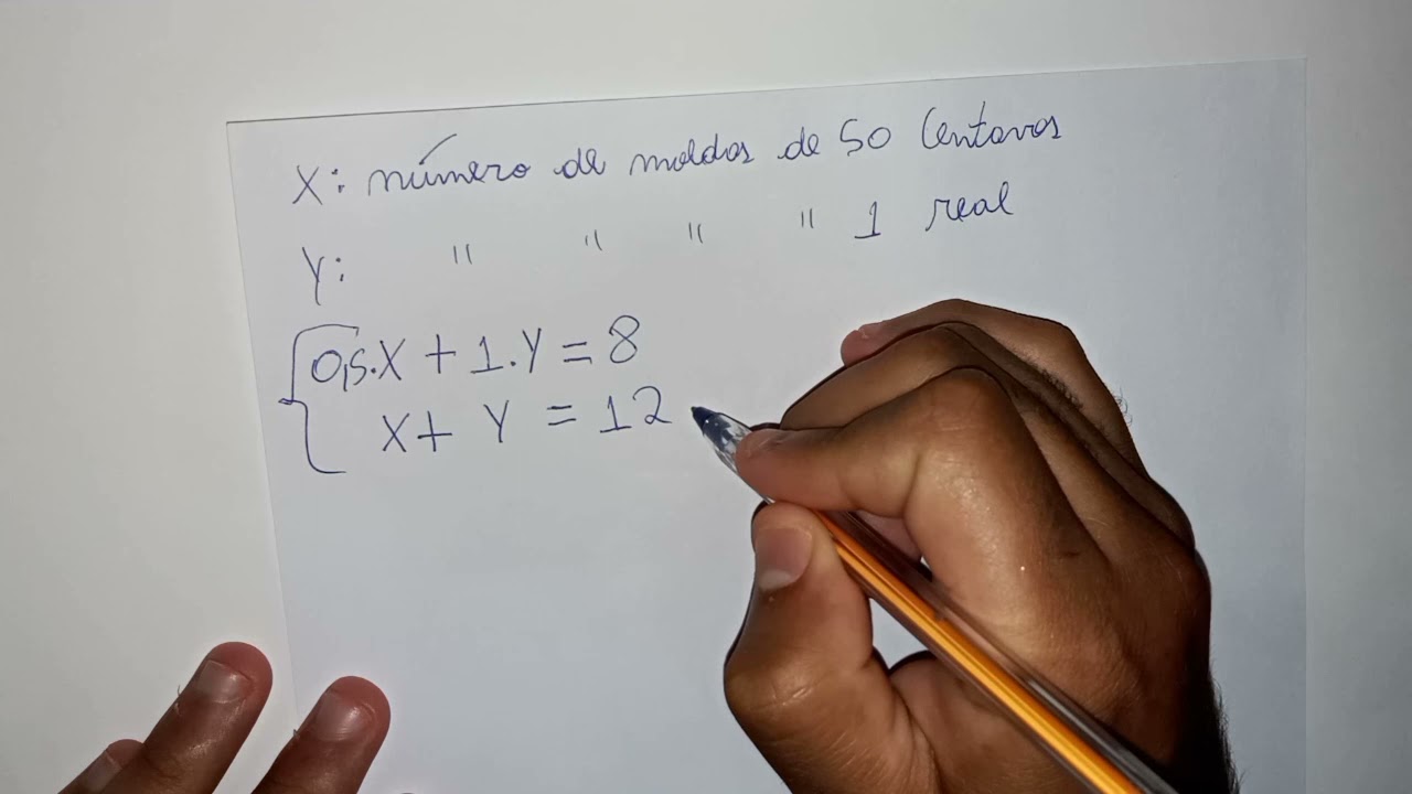 Um estudante pagou um lanche de 8 reais em moedas de 50 centavos e 1 real. Sabendo que, para este...