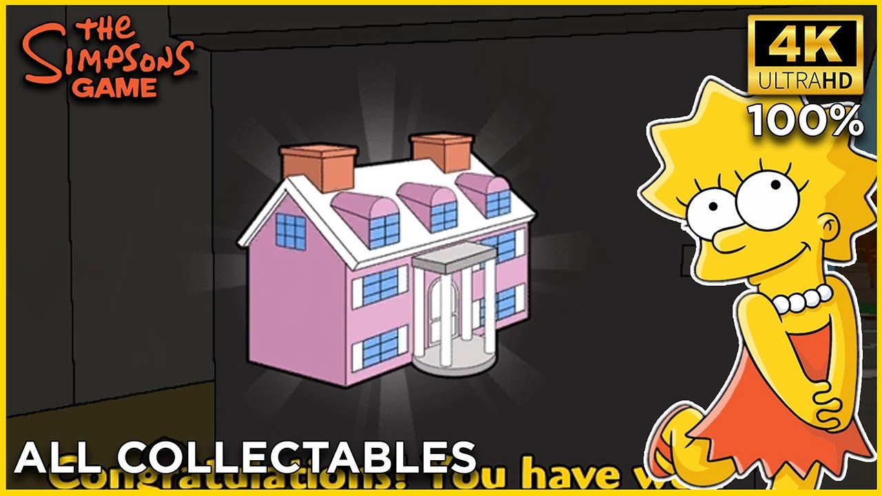 The Simpsons Game (PS3) 4KHD | All Lisa Springfield Collectibles | 100% Walkthrough