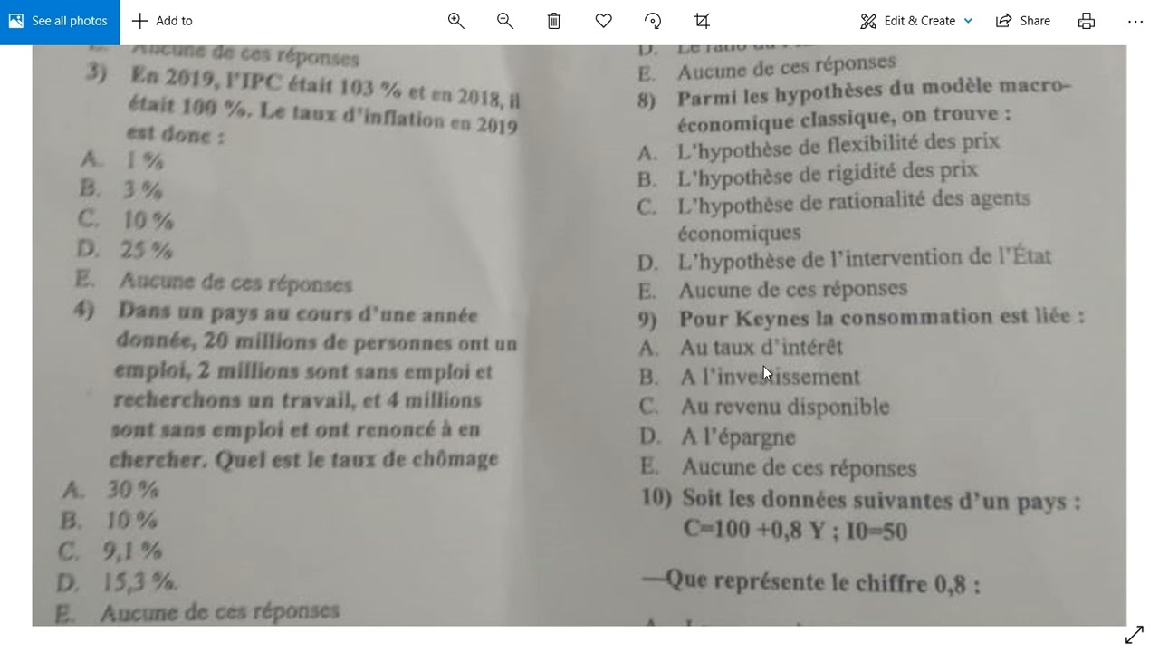 Correction Examen macroéconomie G D S 2