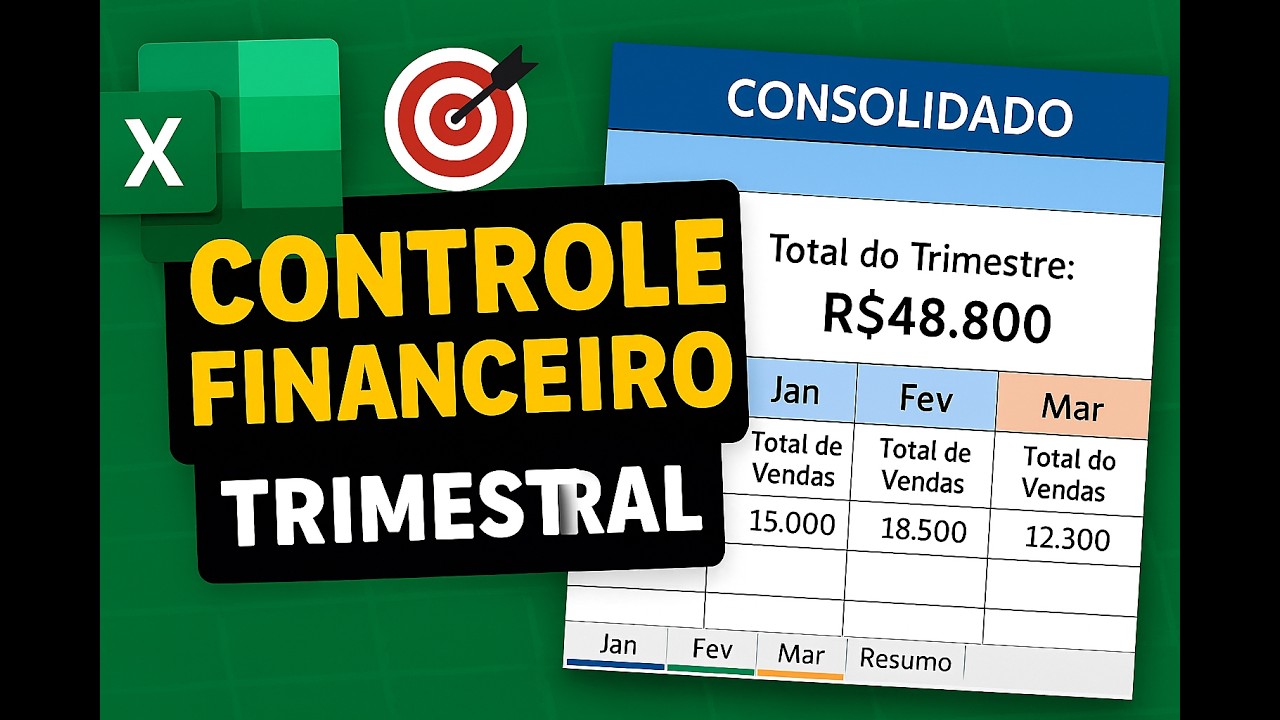 Excel Básico: Controle Financeiro Trimestral com Fórmulas Entre Planilhas