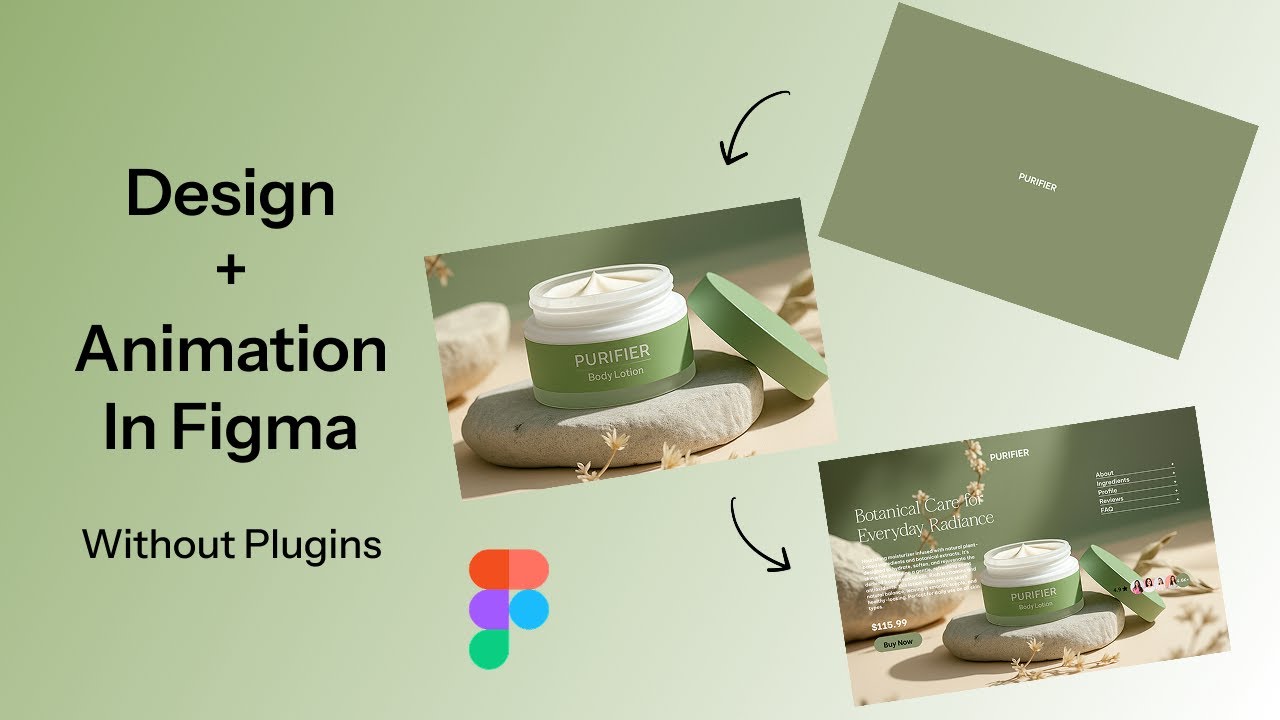 Design a Luxurious Skincare Product Landing Page in Figma + Animation Tutorial | Figma Animation