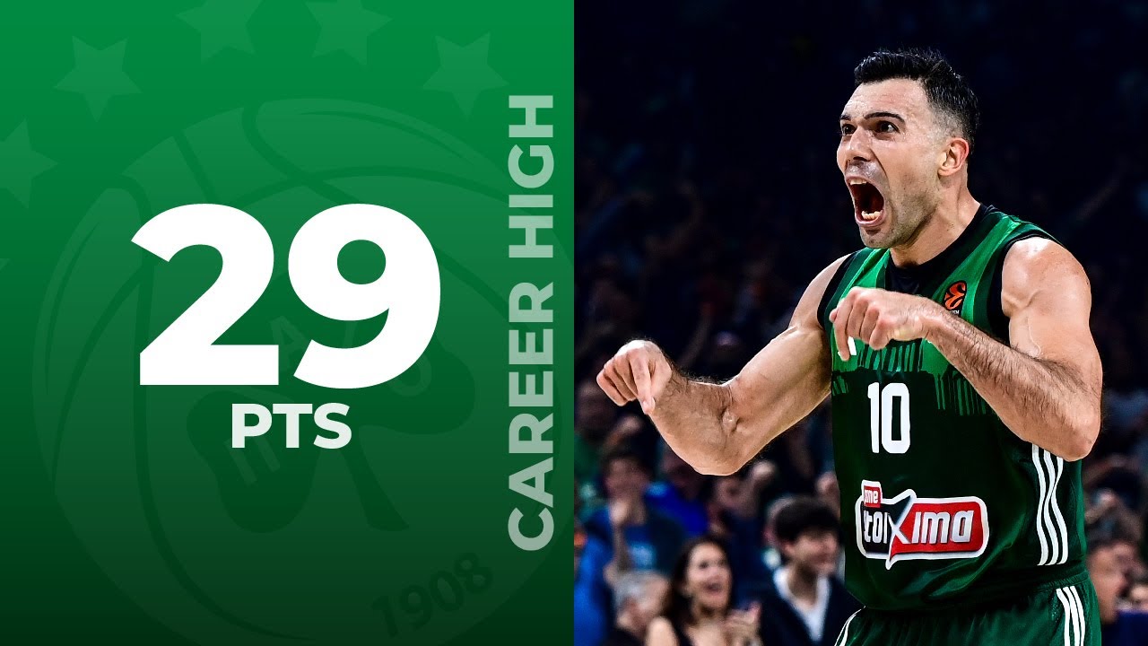 Kostas Sloukas (career-high 29 points) ☘️ Panathinaikos-Maccabi Tel Aviv 95-79 (Game 2)