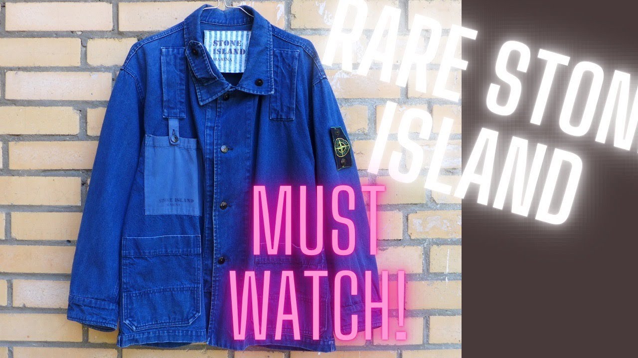 RARE STONE ISLAND JACKET! 1985 STONE ISLAND MARINA VERTICAL BADGE JACKET. STONE ISLAND COLLECTION