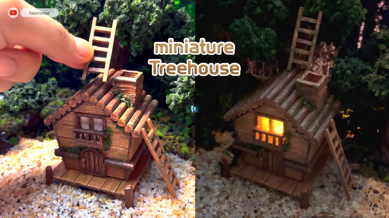 [full video] miniature tiny Tree house🪵Wooden House🌳