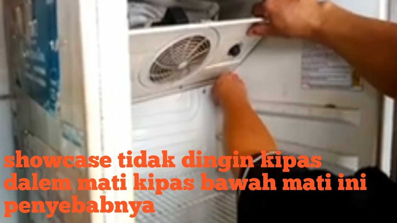 showcase tidak dingin kipas  atas mati kipas bawah mati  ini penyebabnya
