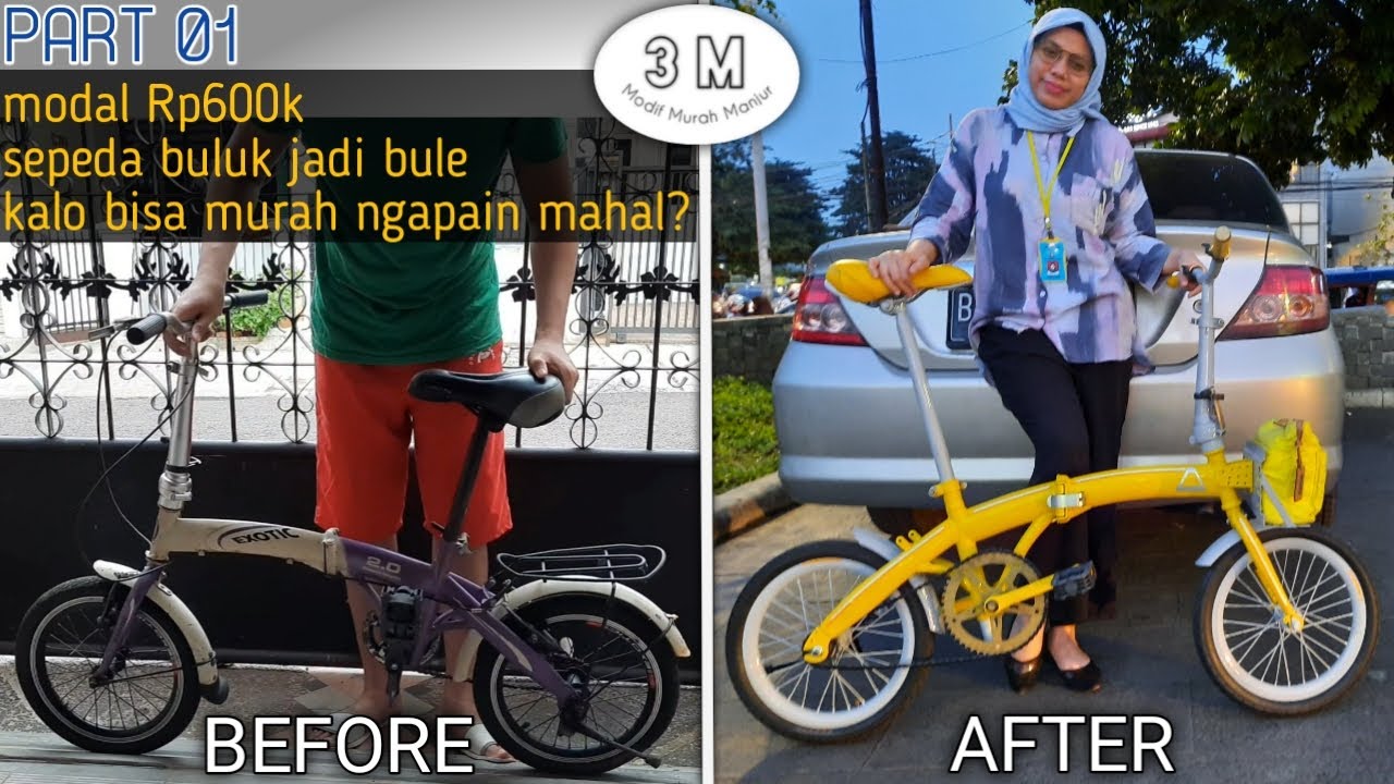 Modifikasi Sepeda Lipat | Buluk Jadi Bule Modal Rp600K
