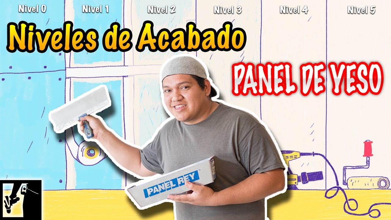 Niveles de acabado en PANELES de YESO || Drywall