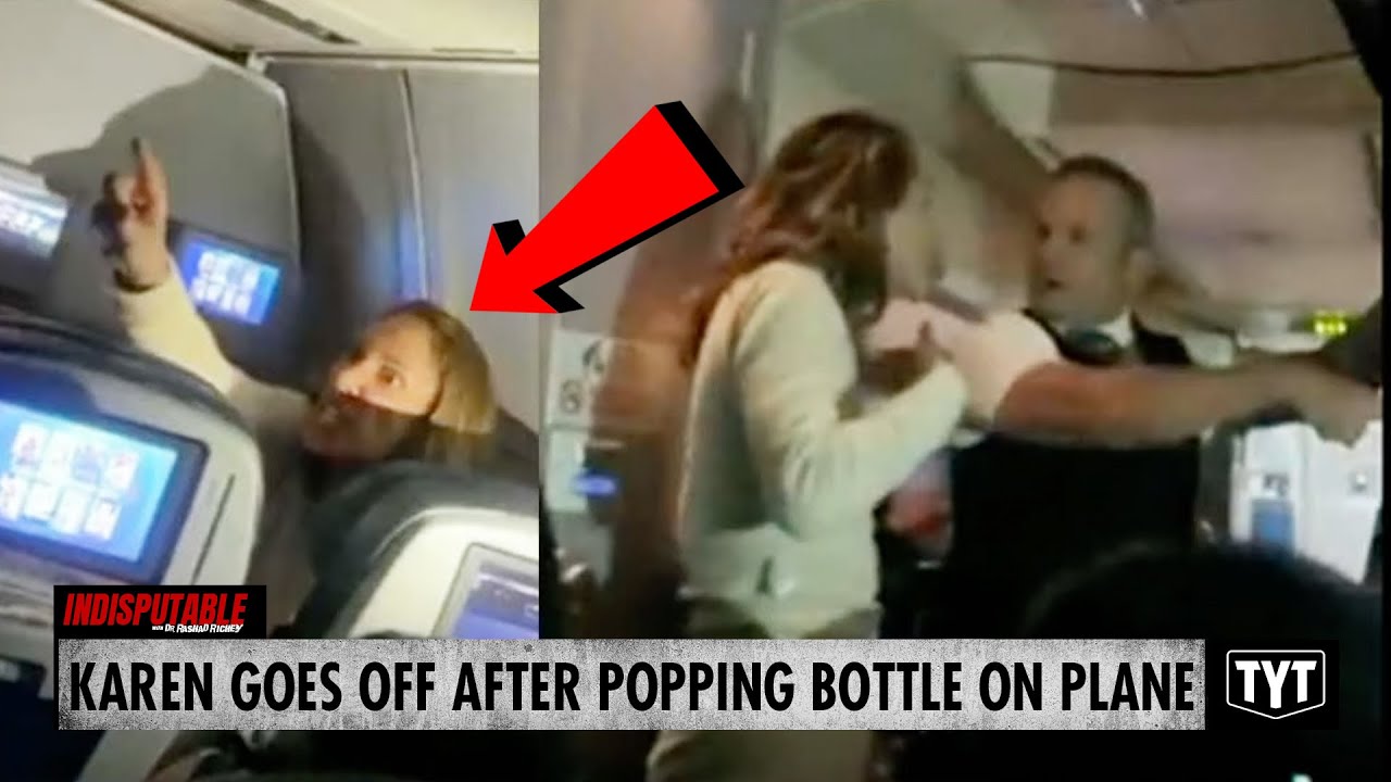 Karen Goes NUTS After Popping Bottle On Plane