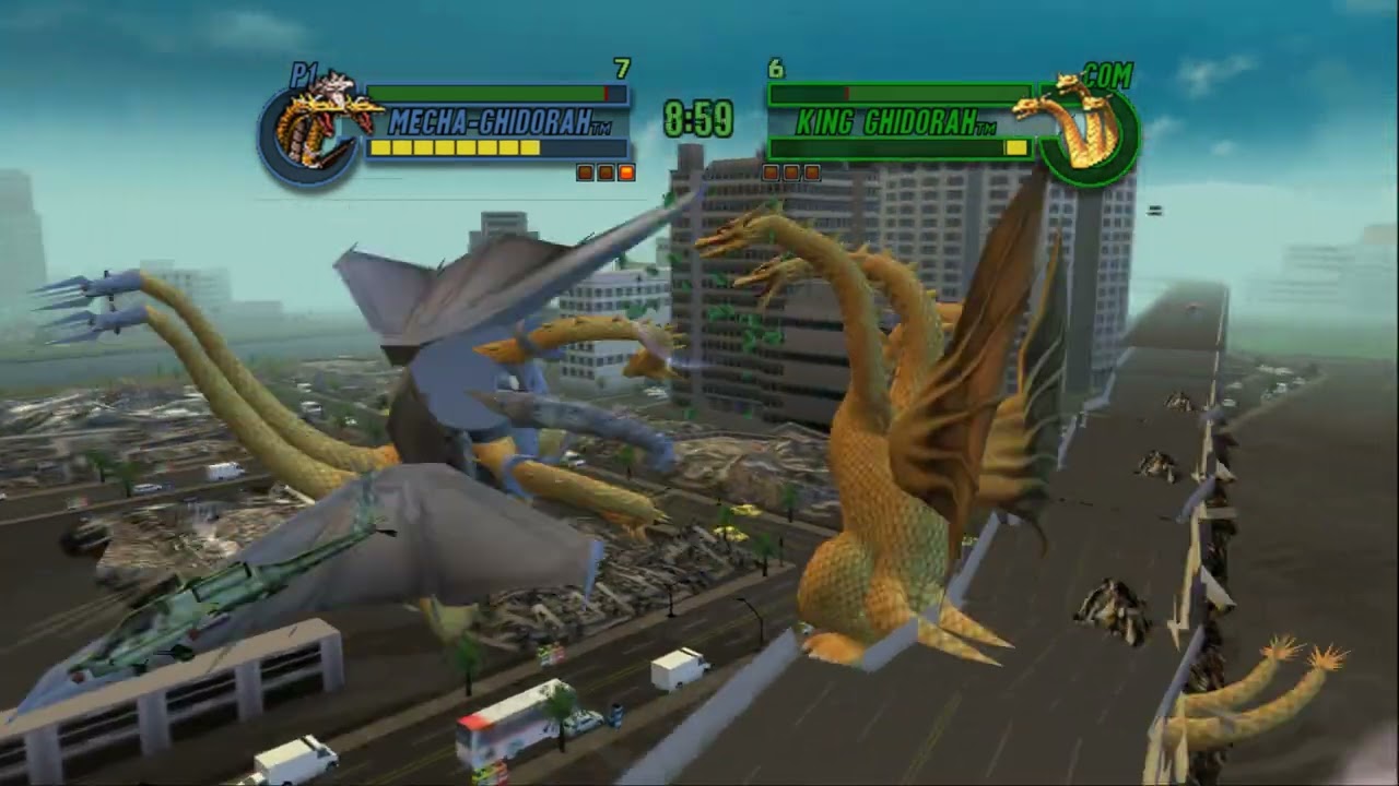 Mecha-King Ghidorah versus King Ghidorah