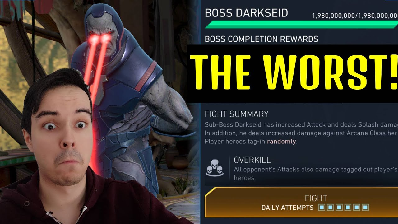 Я не пропустил Хаос Тег в Боссе Дарксайде в Injustice 2 Mobile