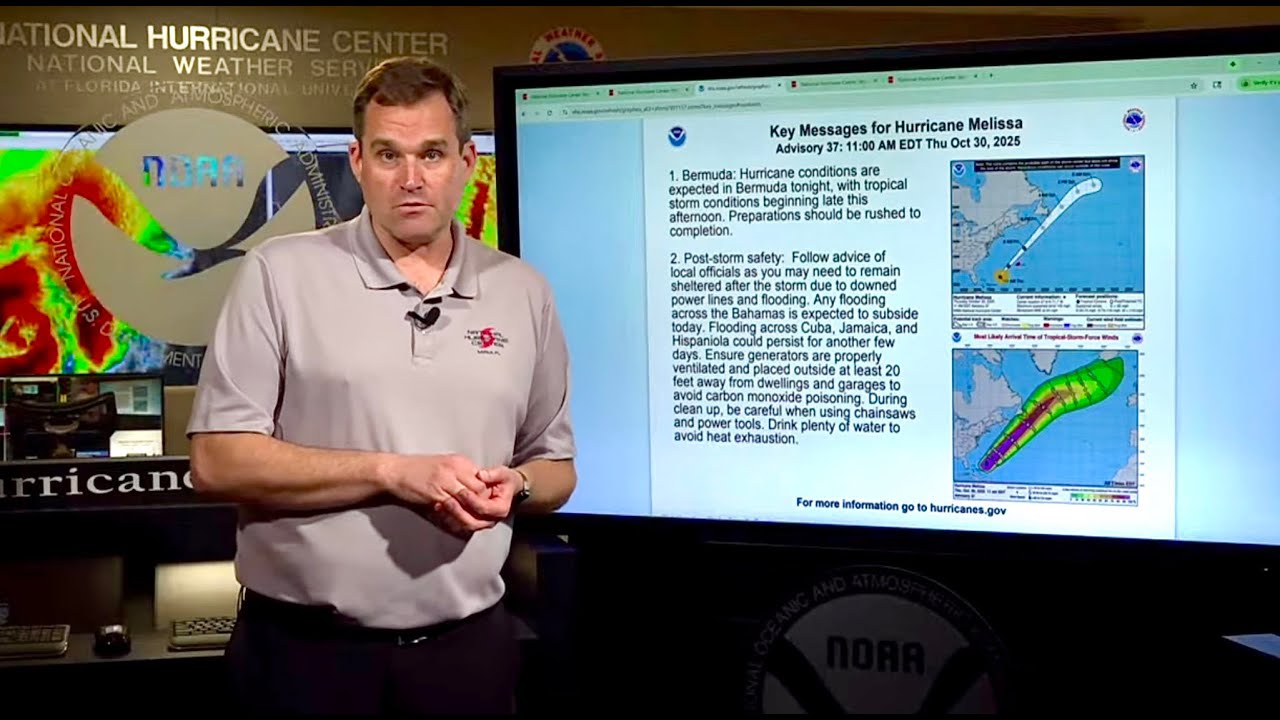 Last Update on Hurricane Melissa from the NHC in Miami, FL (October 30, 2025)