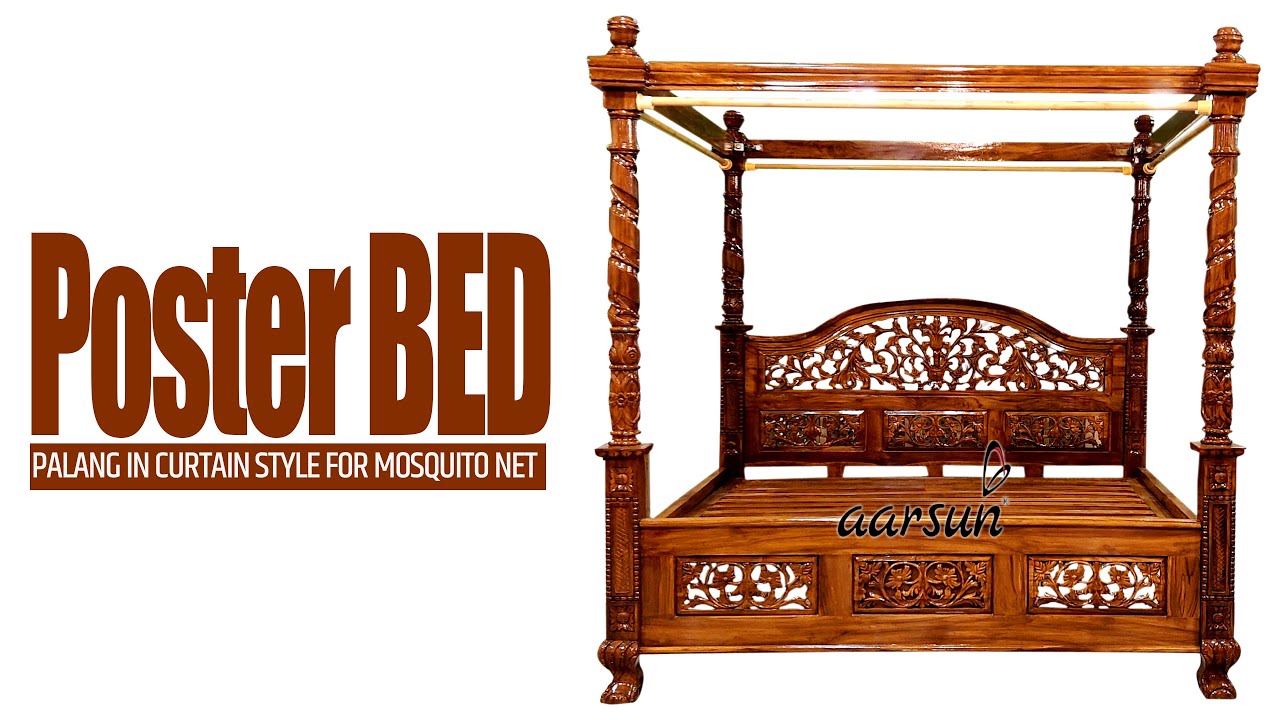 #501 Maharaja Palang Poster Bed Cot | Sheesham wood teak wood options available factory price