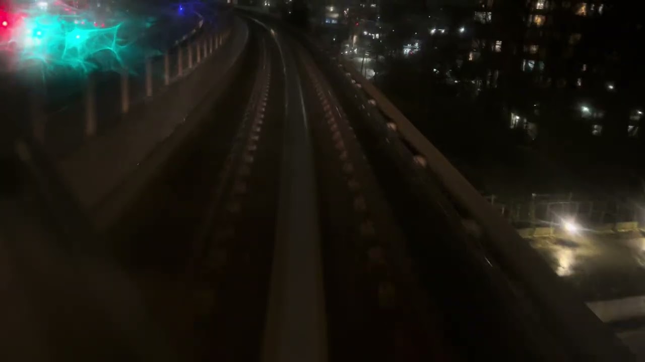 Skytrain Vancouver Canada, a nice night drive on the skytrain