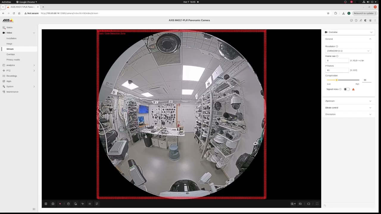 QR code scanning in fisheye camera
