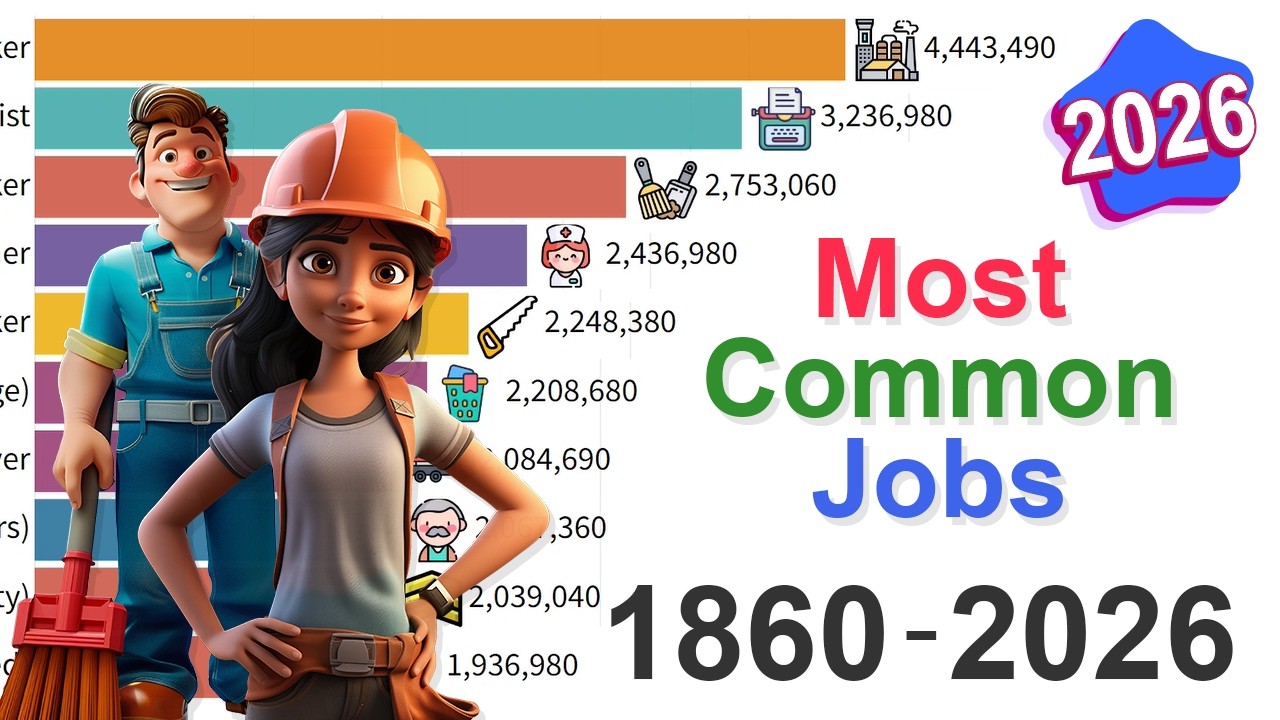 Most Popular Jobs Over Time: Data from 1860 to 2026