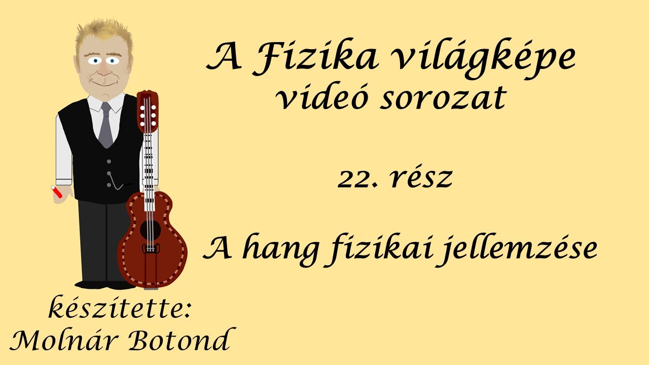 A fizika világképe 22. rész A hang fizikai jellemzése