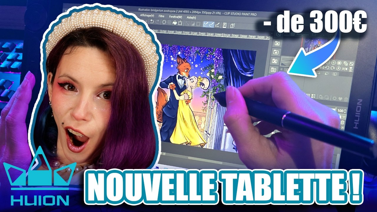 Test Huion Kamvas 13 Gen 3 avec un crossover inattendu ( Disney x Bridgerton )