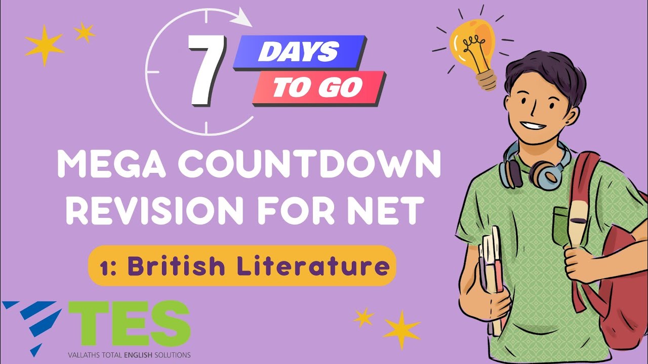Mega Countdown Revision for NET DAY 1 | British Literature |