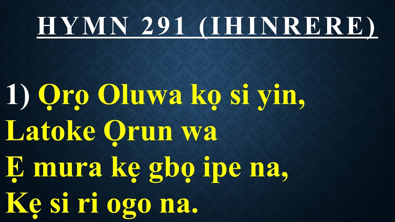 CCC Hymn 291 (Oro Oluwa ko si yin) Celestial Church of Christ,