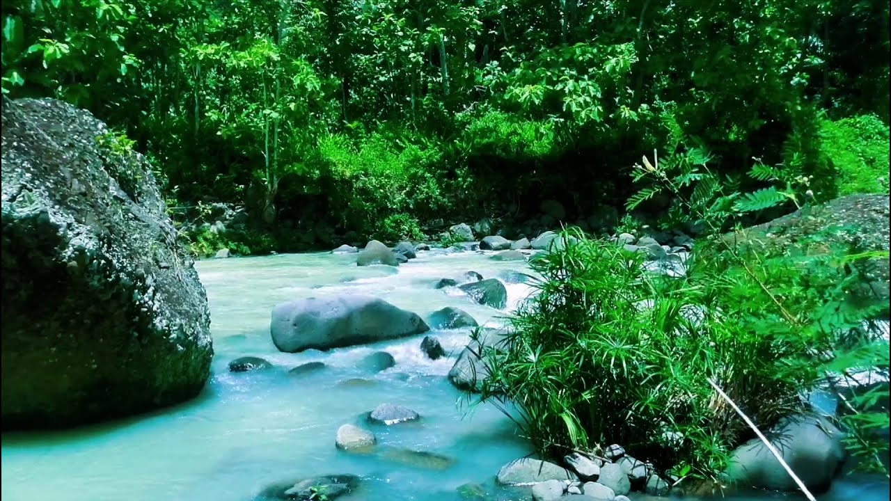 Relaxing River Sound calm water for sleep, stress relief, for yoga, for meditation