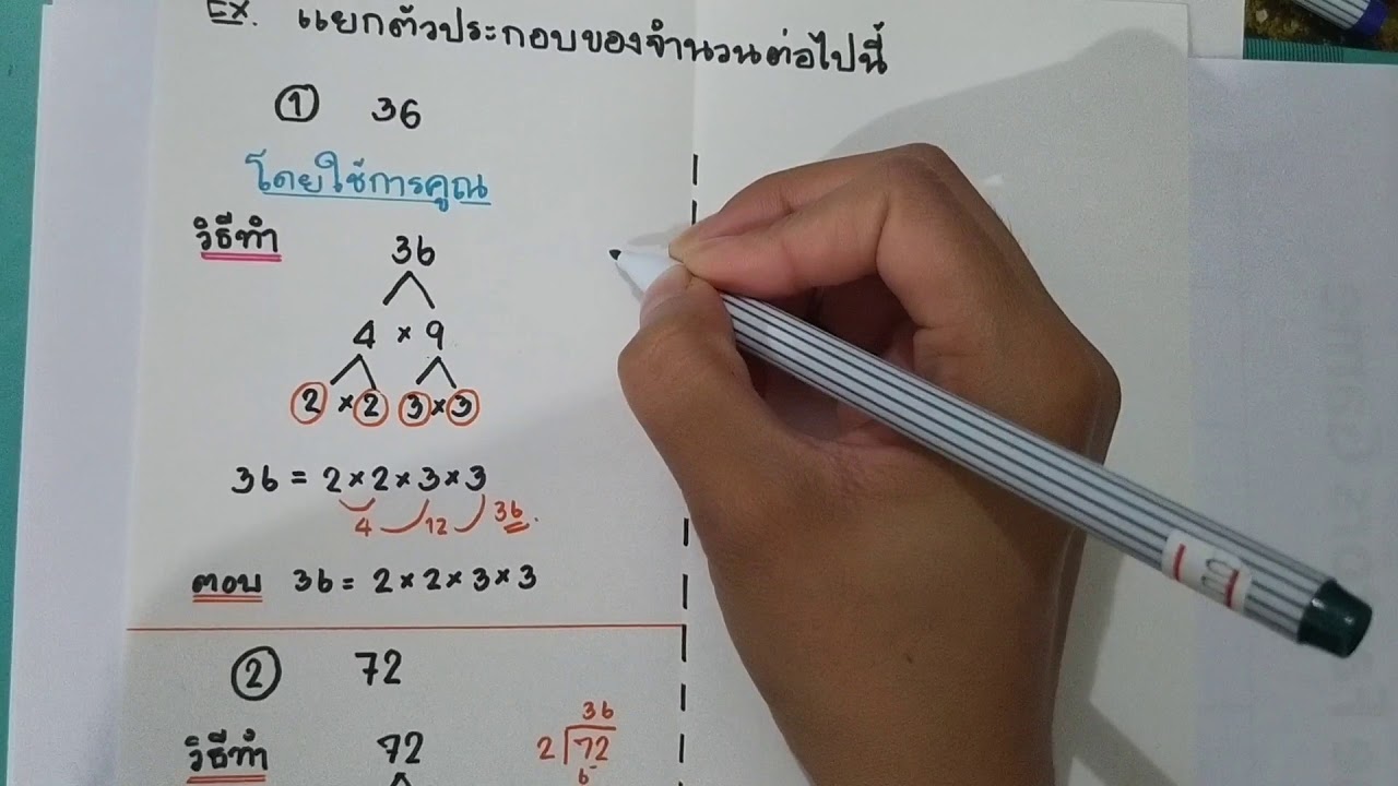 การแยกตัวประกอบ ป.6