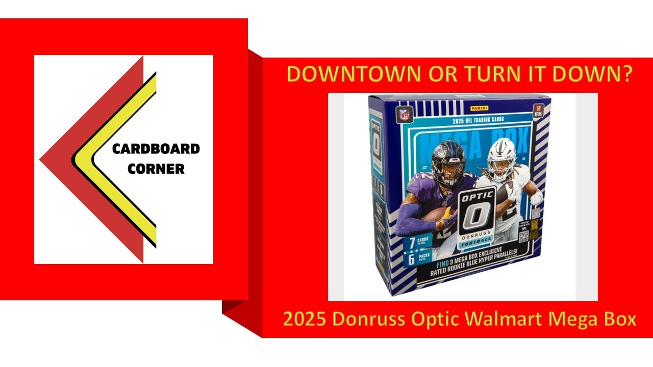 HUNTING DOWNTOWNS! 🎥 3x 2025 Donruss Optic Football Mega Box Review from Walmart