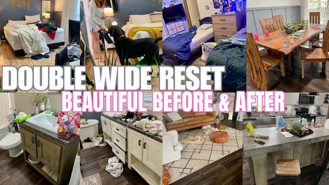 *NEW* WHOLE HOUSE | REAL LIFE MESS CLEAN WITH ME | CLEANING 2.0 | double wide  | BEFORE AND AFTER