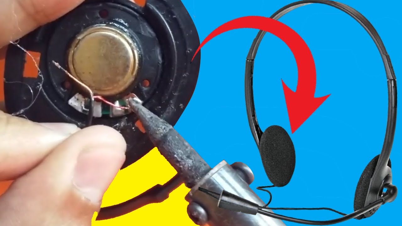 Como consertar fone de ouvido som muito baixo com ruído - chiando - defeito no alto falante headset