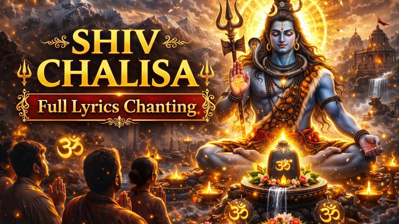 Shiv Chalisa Full Lyrics Chanting | Powerful Shiv Chalisa | Lord Shiva Devotional Song|MahadevBhajan