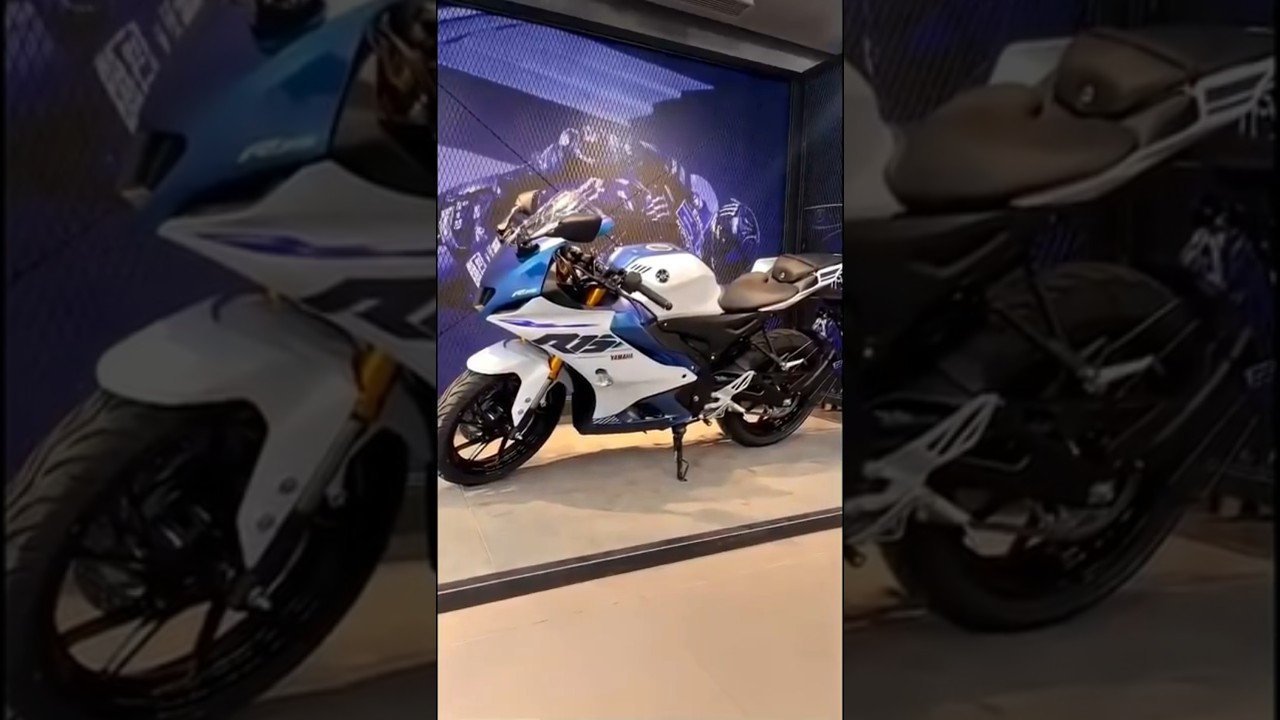 2025 Yamaha R15 v4 matte pearl white 🔥 #shorts #yamaha #bikers