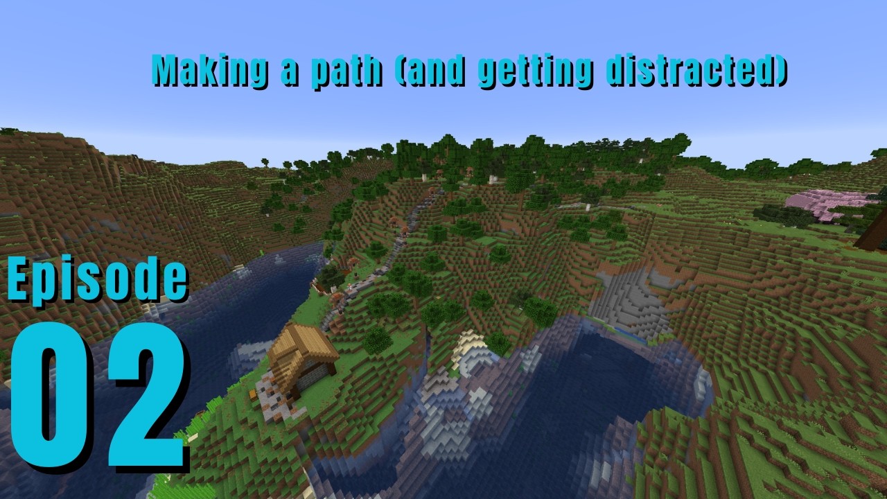 Stickman Does Minecraft | Making A Path(and getting distracted)