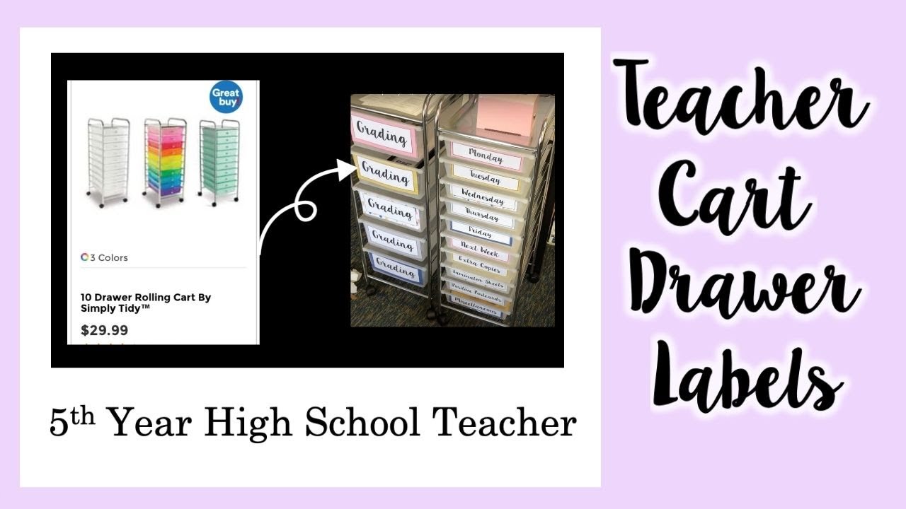 How I Make Drawer Labels || 5th Year HS Teacher