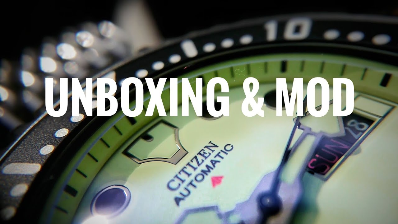 Citizen ny-0040 automatic DIVER'S full lume dial unboxing, review and new sapphire
