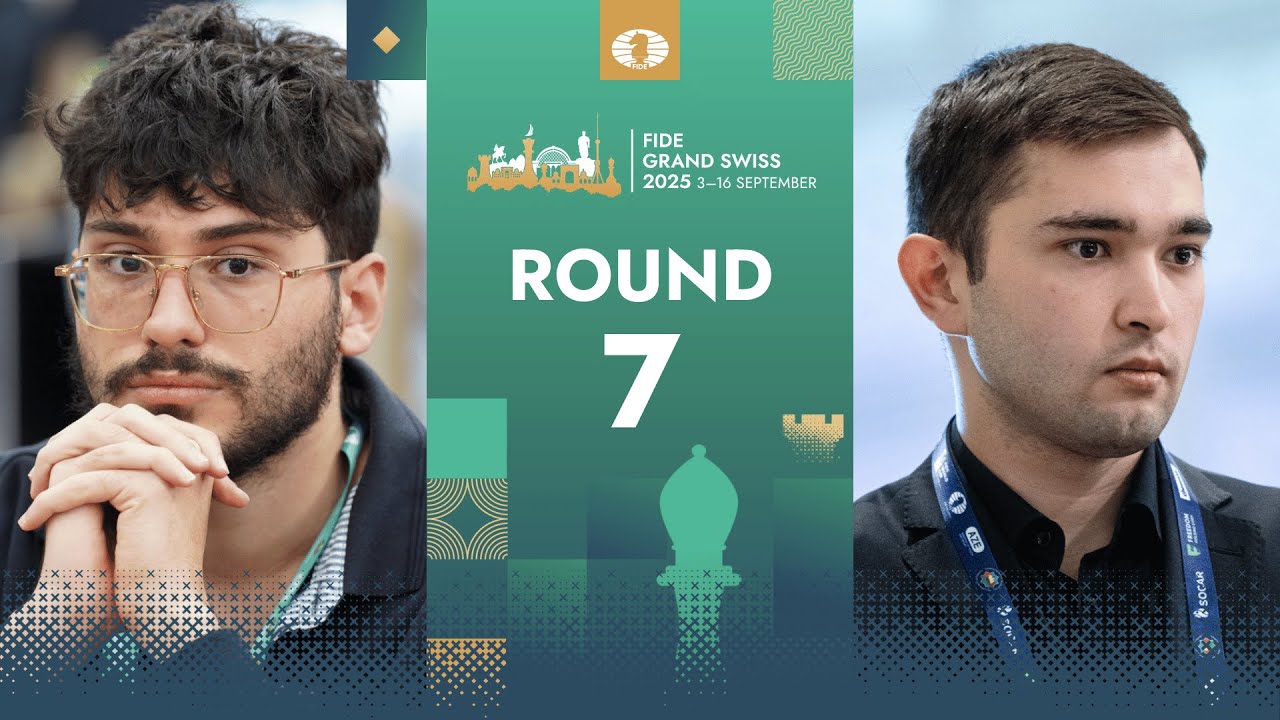 🇫🇷 Alireza Firouzja vs Nodirbek Yakubboev 🇺🇿 | FIDE Grand Swiss 2025 | Round 7 | Board 4