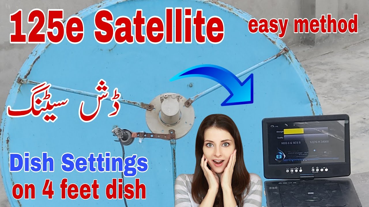 New Satellite 125e dish Settings on 4 feet dish antenna//how to set 125e on 4 feet dish