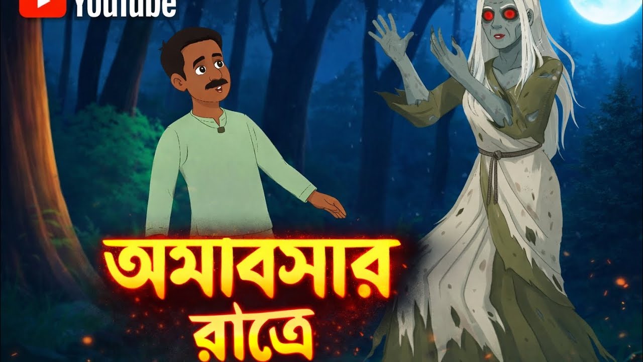 অমাবস্যার রাত্রে আমি। Bangla cartoon story... Bhoot video #cartoon 