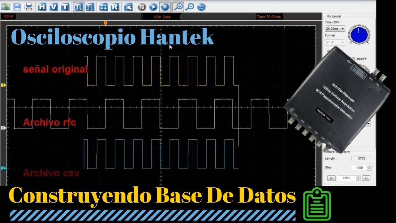 Osciloscopio Hantek 1008c- Construyendo Base De Datos 1