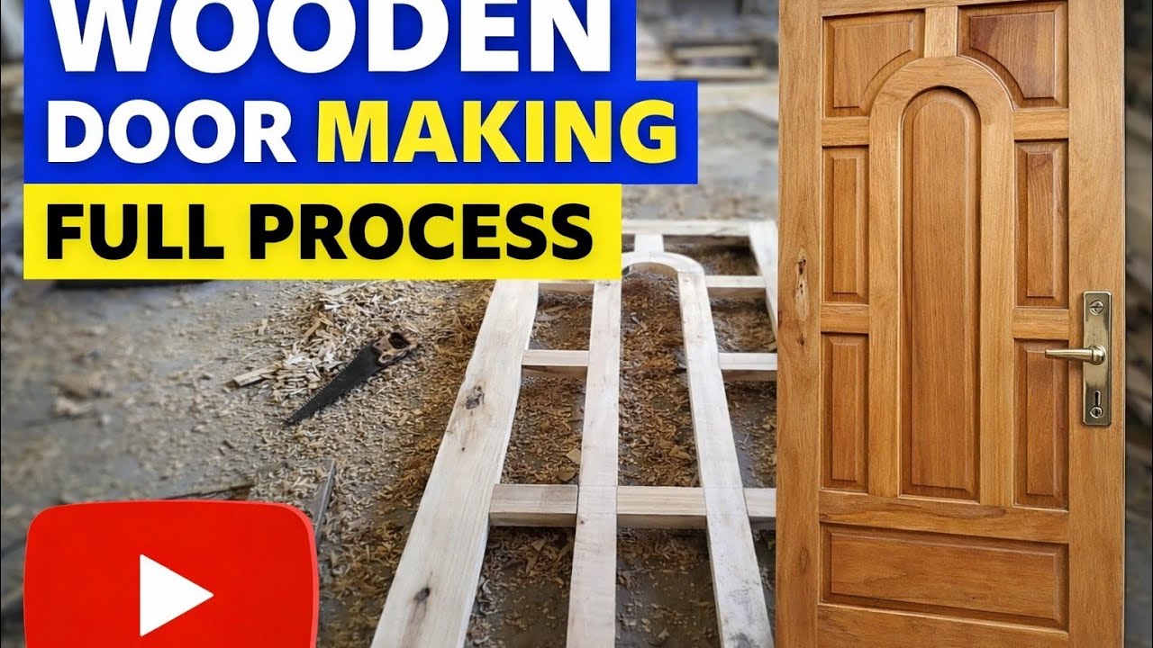 Wooden Door Making | Village Style Wooden Door Making | Desi Carpenter Work