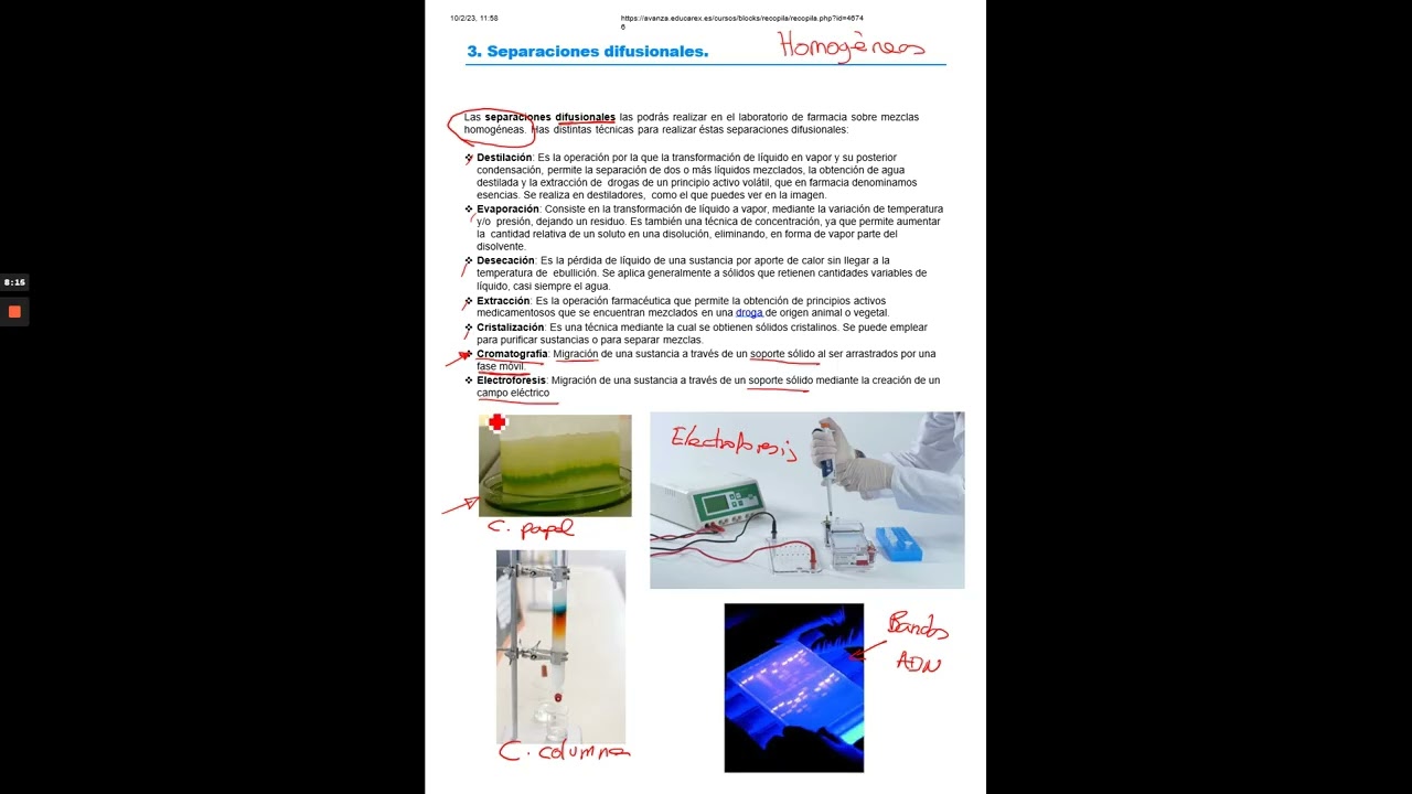 Clase 4: Decantación. Separaciones difusionales. Destilación 1