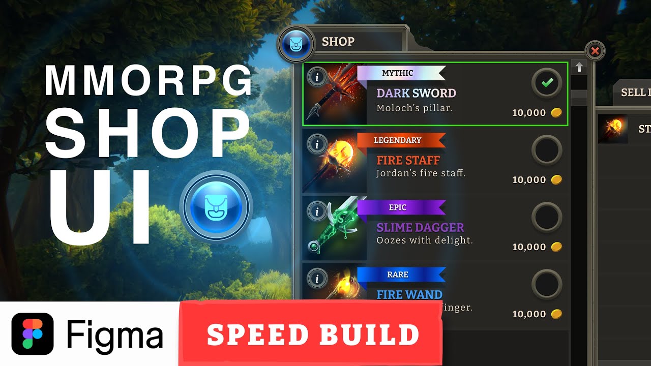 Figma Game UI Design - RPG Shop User Interface Design