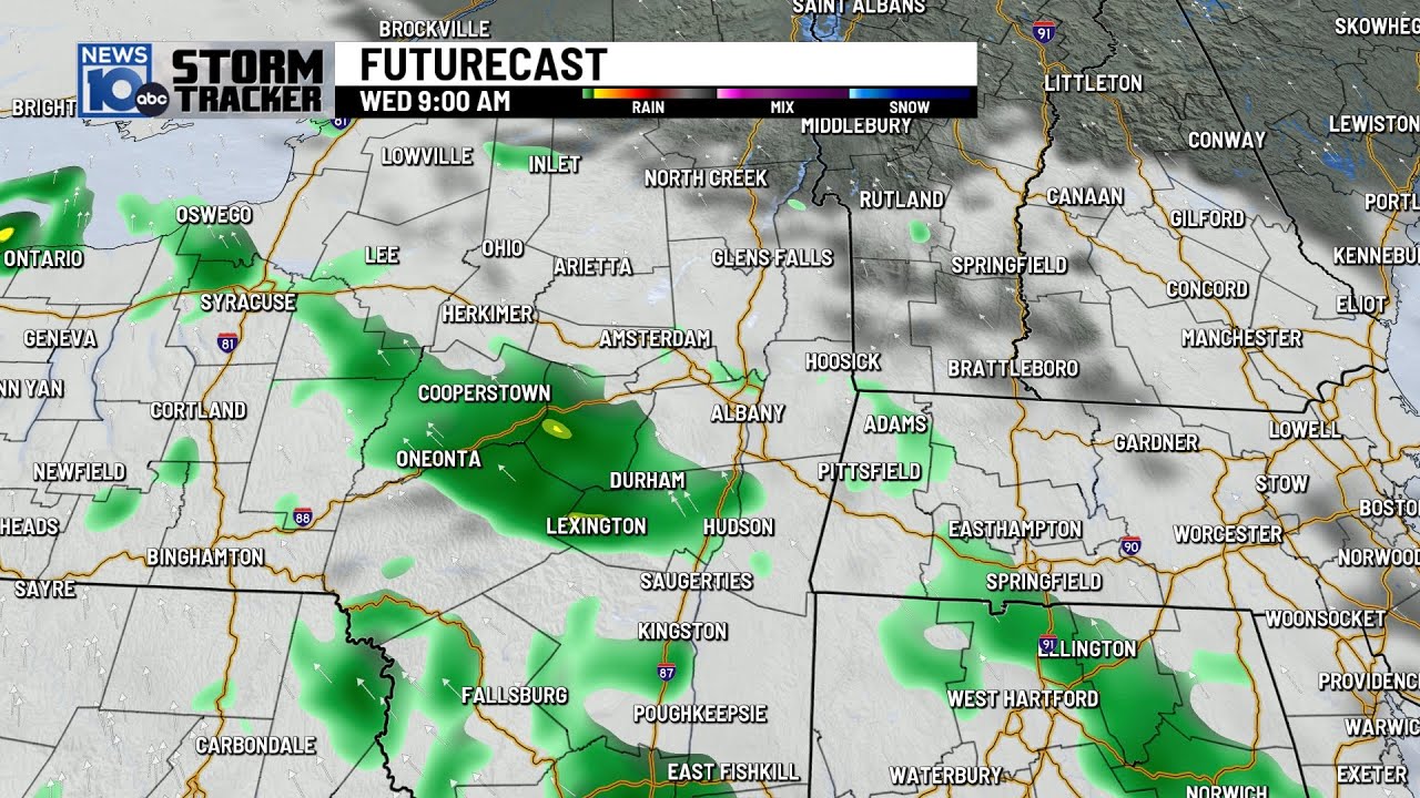 Scattered showers arriving for Wednesday