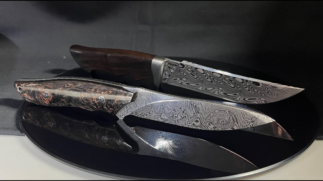 Два ножа из Damasteel. Нож Ворон и Фараон.