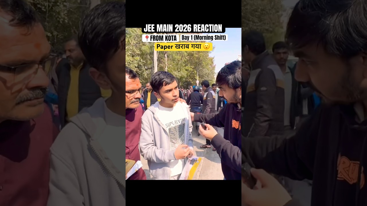 JEE Mains 2026 Paper kharab gaya 😮? Exam Reaction from Kota | Day-1 Morning Shift | 