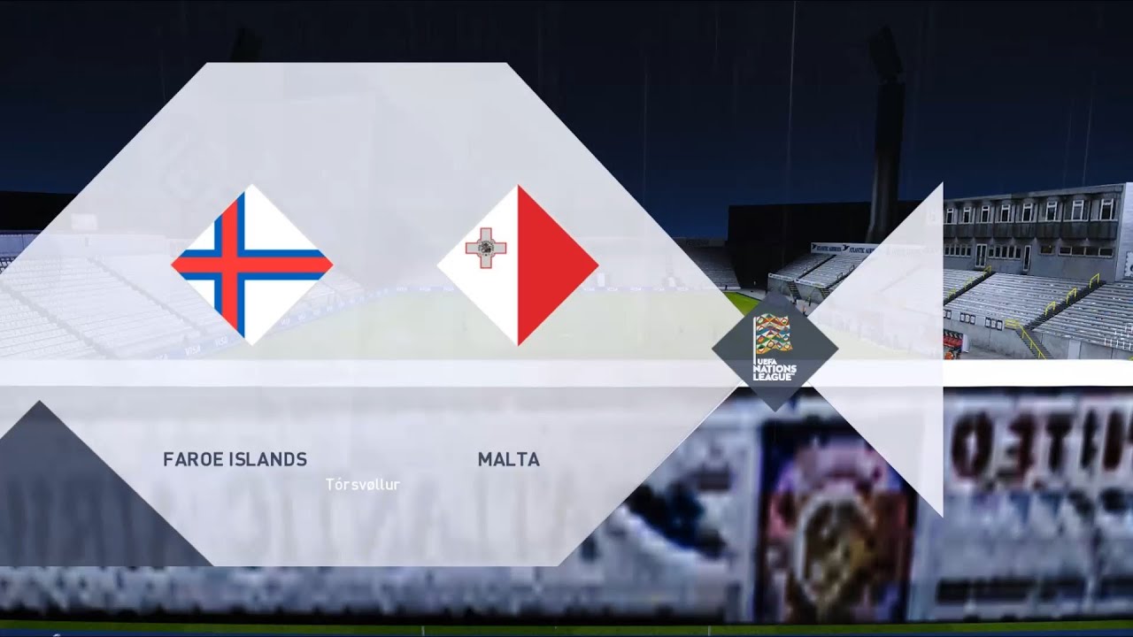 Faroe Islands vs Malta | Tórsvøllur | 2020-21 UEFA Nations League | PES 2020