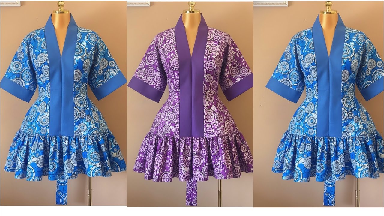 How to cut a kimono gown with gathers. Beginners friendly. #sewing #sewingtutorial #patternmaking 