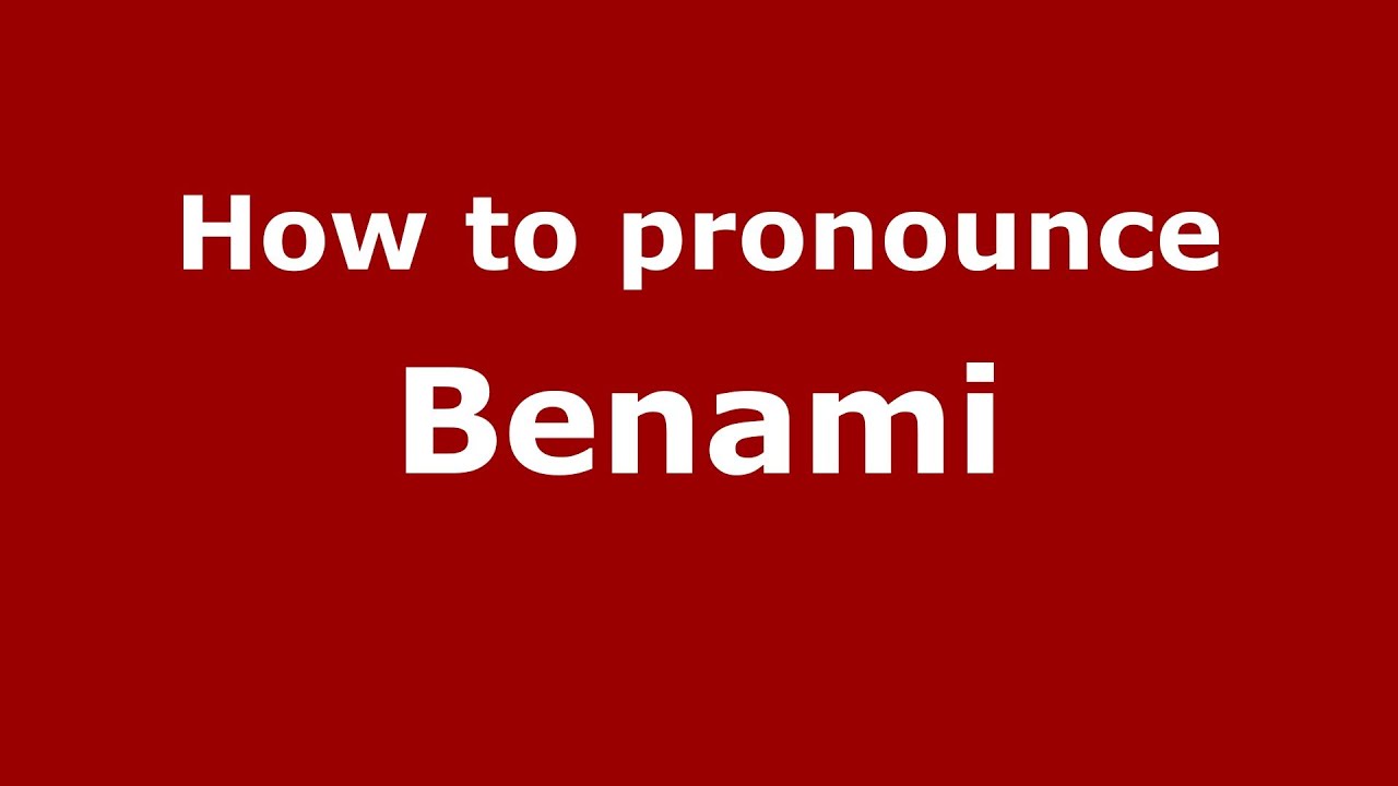 How to pronounce Benami (French) - PronounceNames.com